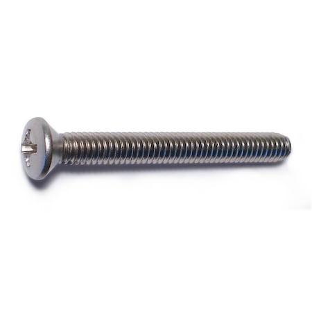 Midwest Fastener #8-32 x 1-1/2 in Phillips Oval Machine Screw, Plain 18-8 Stainless Steel, 100 PK 05006